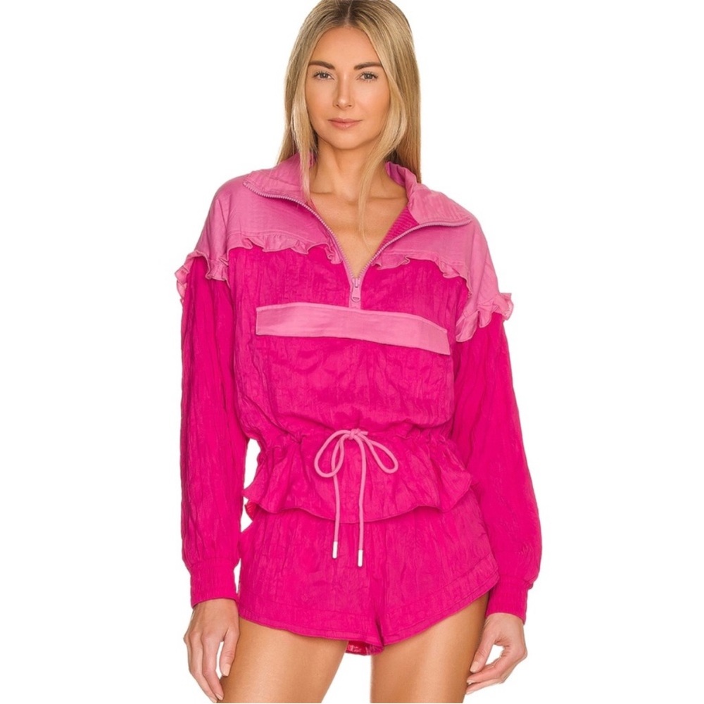 Free People Movement Lets Go Out Pullover in Azalea Combo